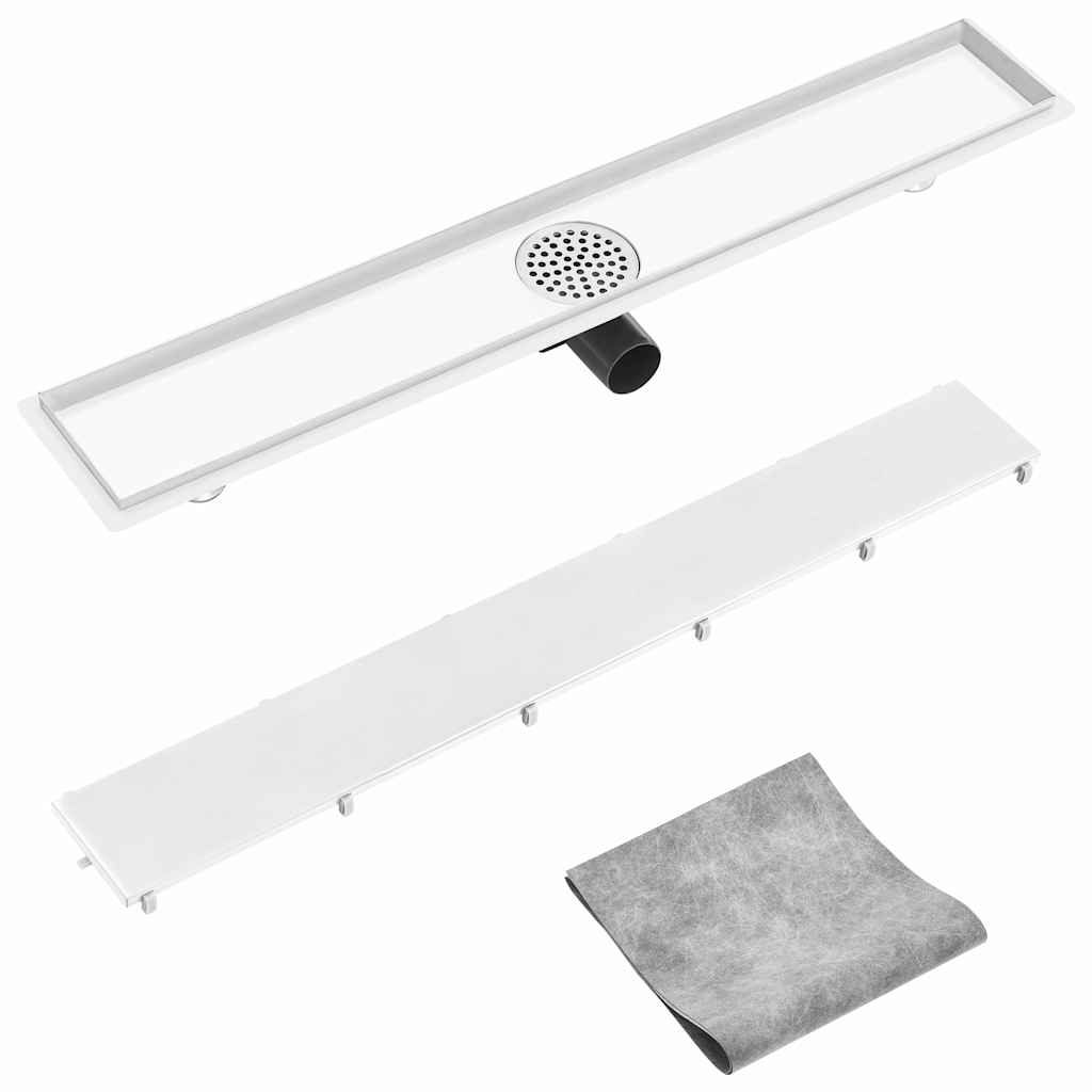Σιφόνι Ντουζιέρας με Κάλυμμα 2 σε 1 83x14 εκ. Ανοξείδωτο Ατσάλι - Pakobazaar