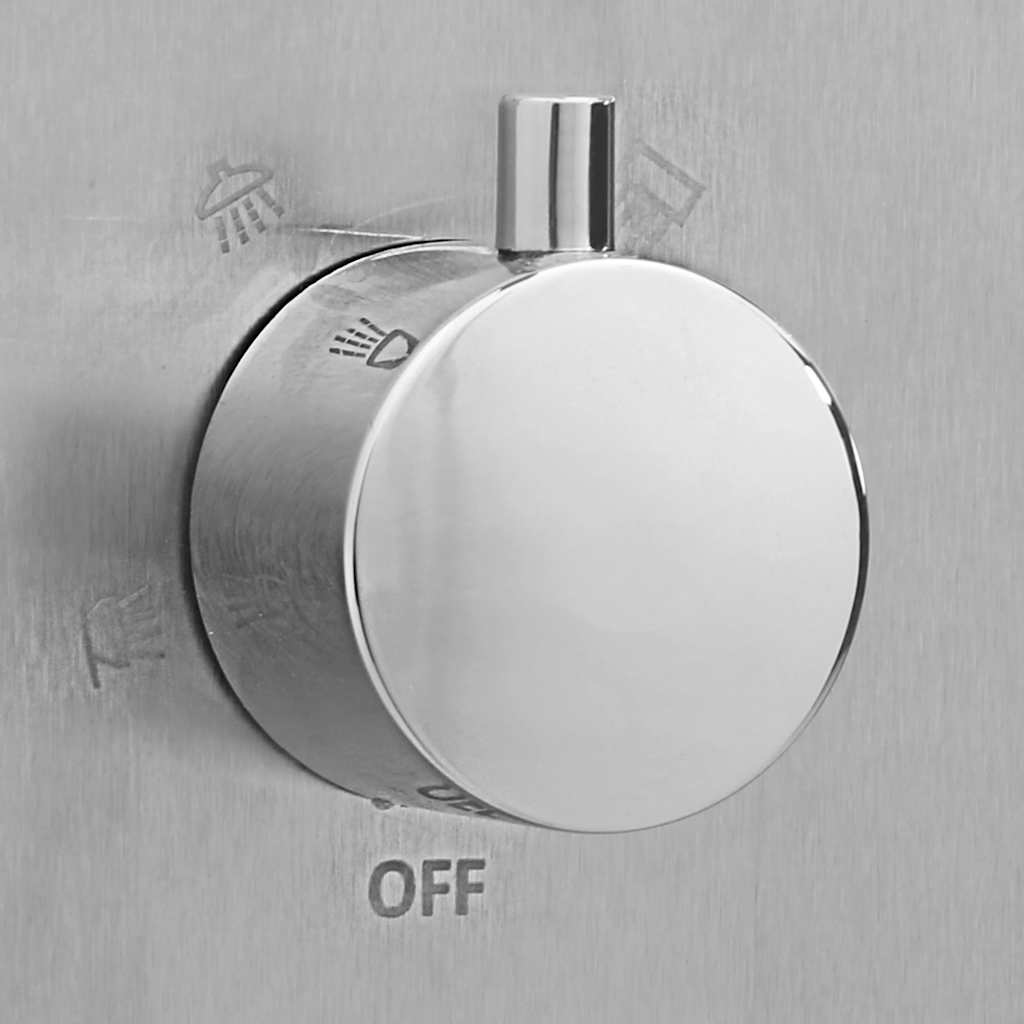 Ντουζιέρα Εξωτερικού Χώρου Τετράγωνη από Ανοξείδωτο Ατσάλι