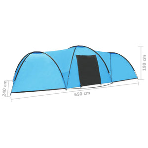 Σκηνή Κάμπινγκ Ιγκλού 8 Ατόμων Μπλε 650 x 240 x 190 εκ. - Pakobazaar