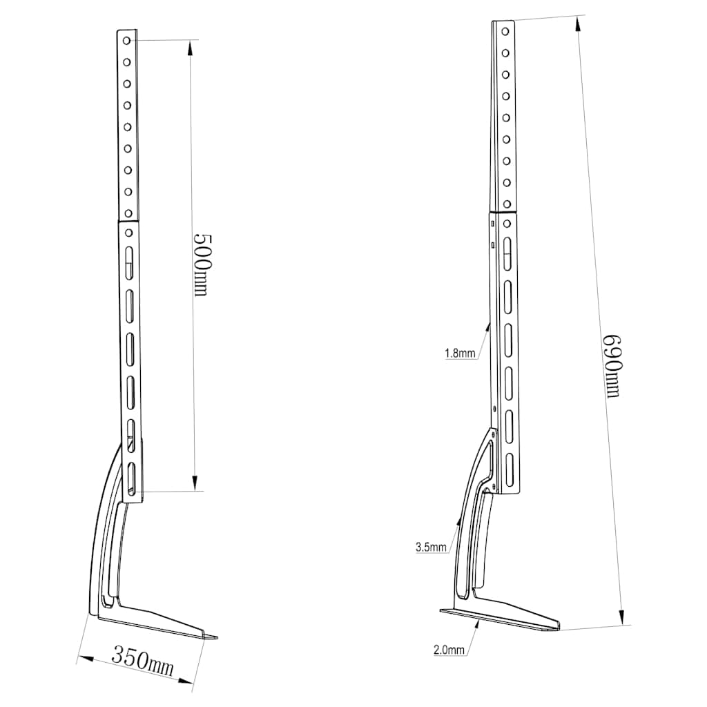 Βάση Τηλεόρασης Επιτραπέζια Universal 2 τεμ. 32"-70