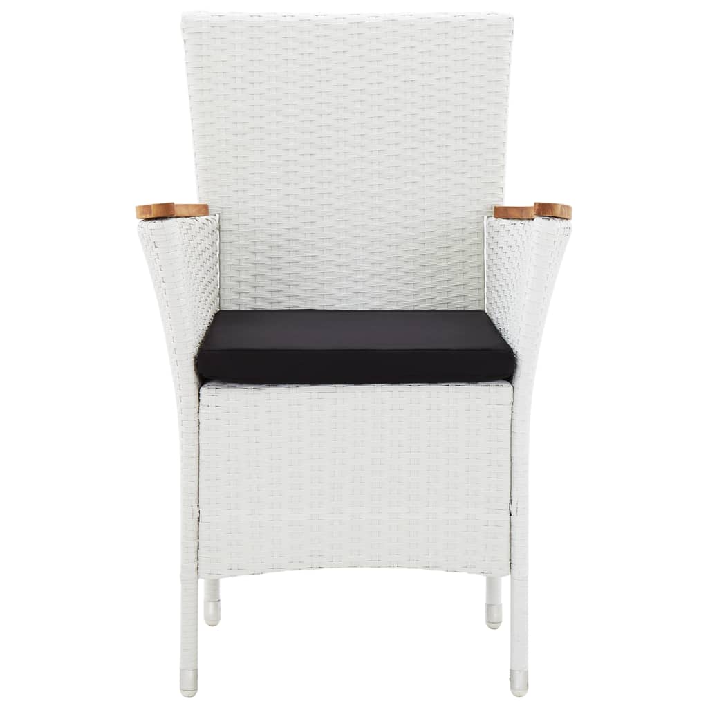 Σετ Τραπεζαρίας Εξωτερικού Χώρου 9 τεμ. Λευκό Συνθετικό Ρατάν