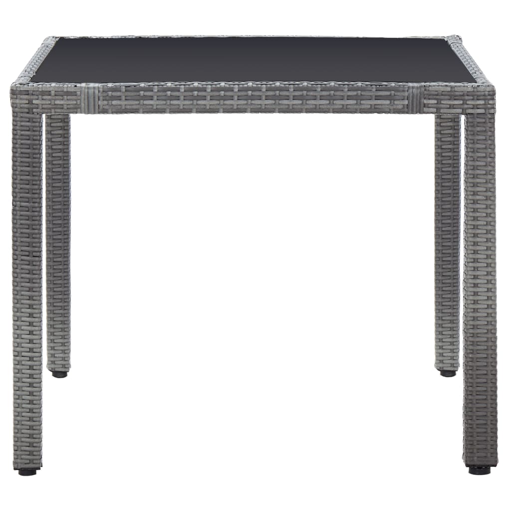 Σετ Τραπεζαρίας Εξωτερικού Χώρου 5 τεμ. Γκρι Συνθετικό Ρατάν