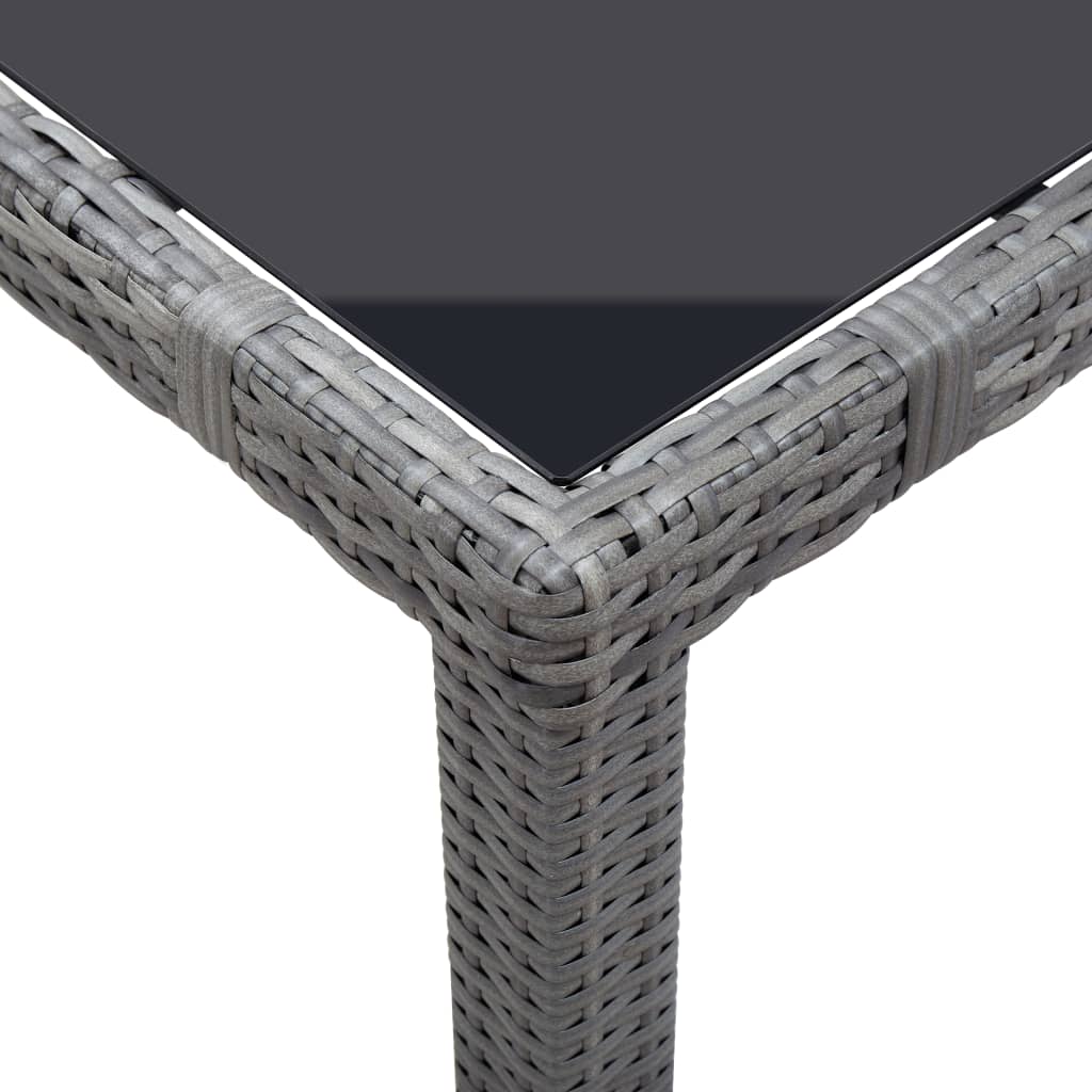 Σετ Τραπεζαρίας Εξωτερικού Χώρου 5 τεμ. Γκρι Συνθετικό Ρατάν