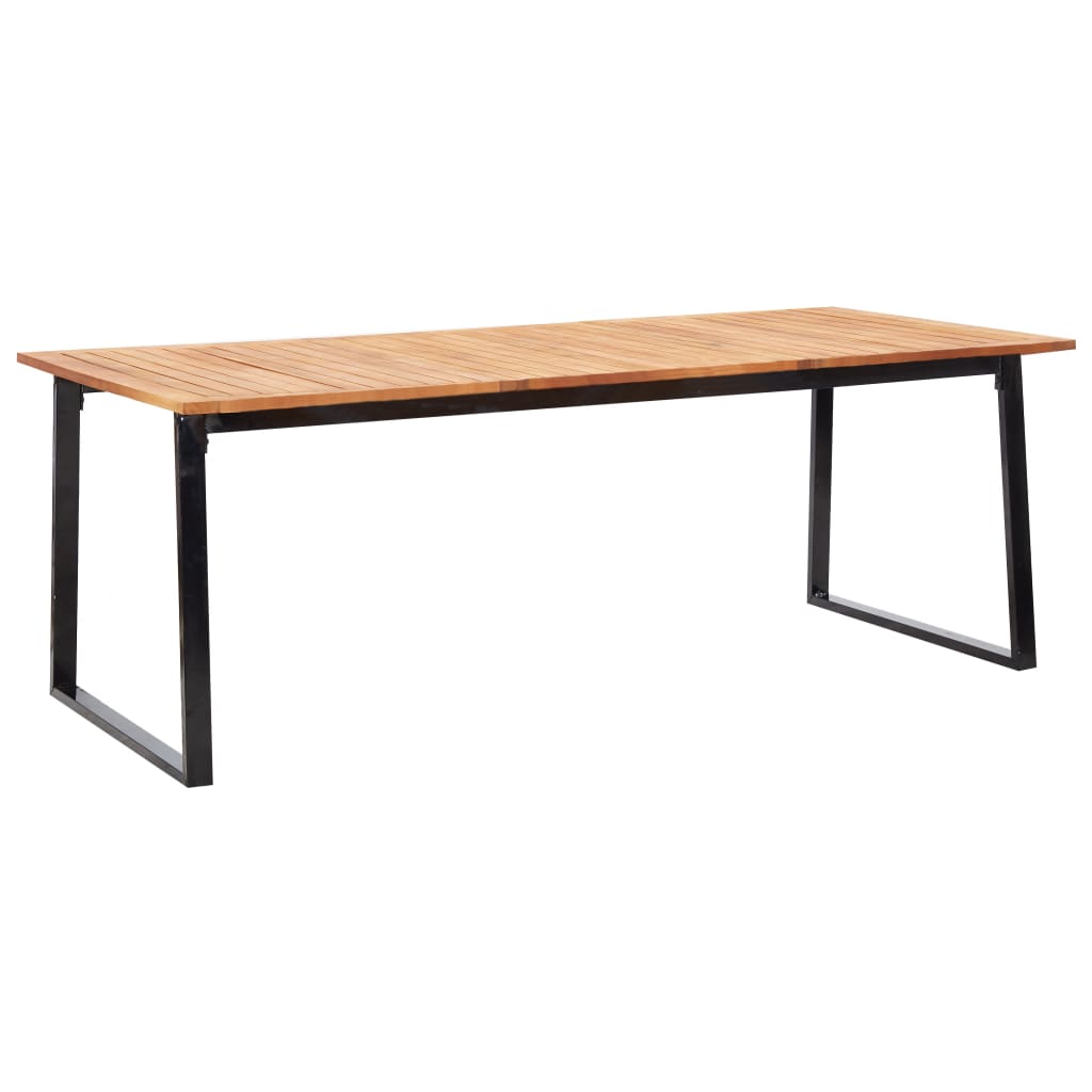 Σετ Τραπεζαρίας Εξ. Χώρου 9 τεμ. Μαύρo Συνθ. Ρατάν/Ξύλο Ακακίας