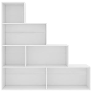 Βιβλιοθήκη/Διαχωριστικό Χώρου Λευκό 155x24x160 εκ. Επεξ. Ξύλο