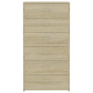 Συρταριέρα με 6 Συρτάρια Sonoma Δρυς 50x34x96 εκ. Επεξ. Ξύλο - Pakobazaar