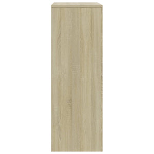 Συρταριέρα με 6 Συρτάρια Λευκό/Sonoma 50x34x96 εκ. Μοριοσανίδα