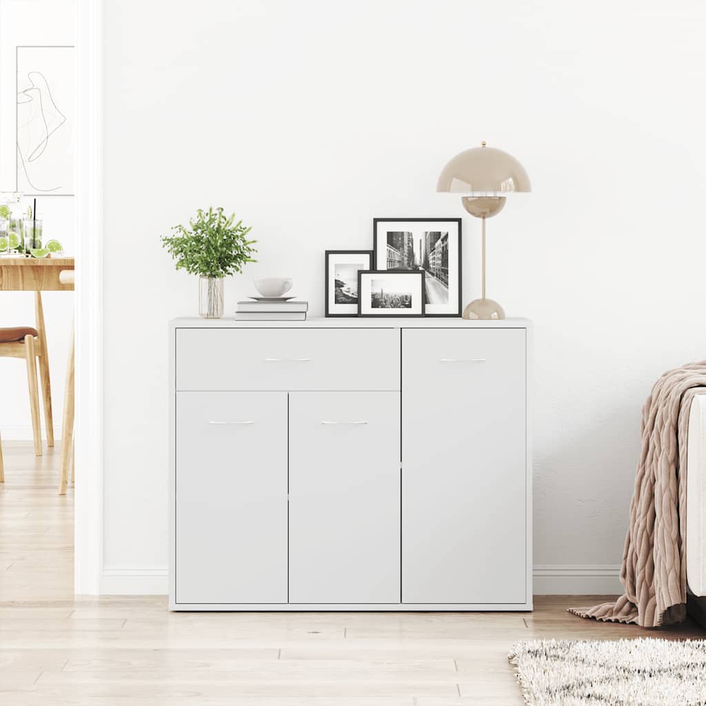Μπουφές Λευκός 88 x 30 x 70 εκ. από Επεξ. Ξύλο - Pakobazaar