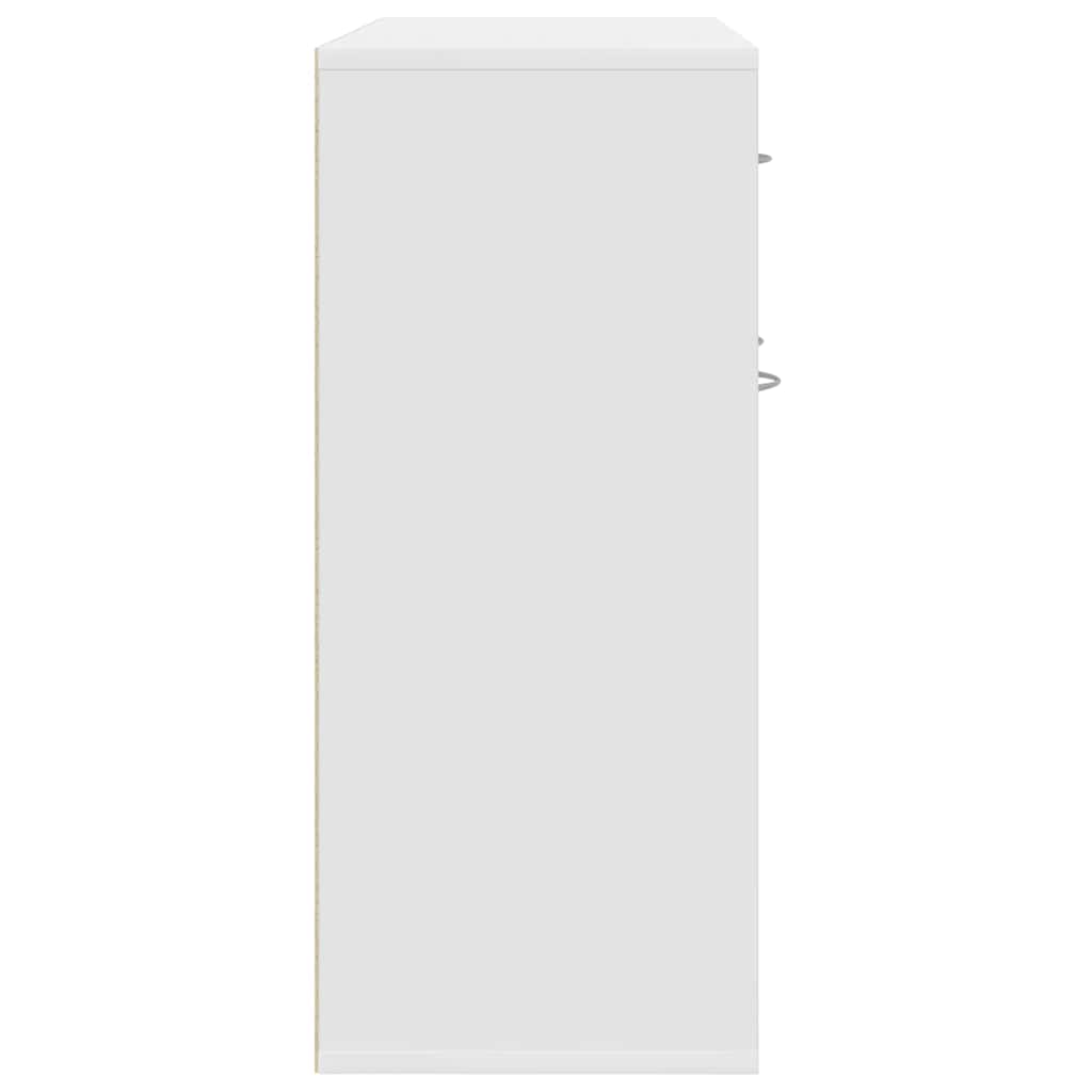 Μπουφές Λευκός 88 x 30 x 70 εκ. από Επεξ. Ξύλο - Pakobazaar