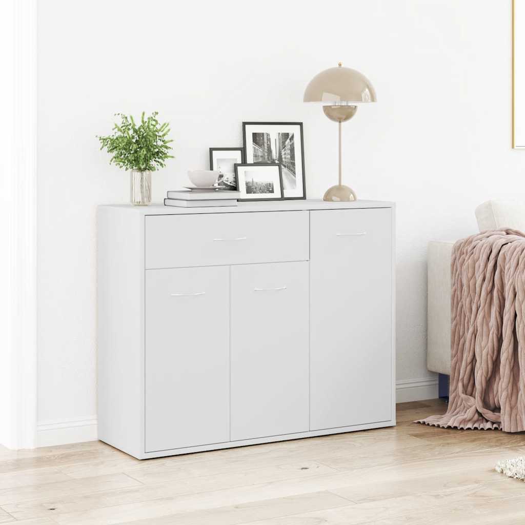 Μπουφές Λευκός 88 x 30 x 70 εκ. από Επεξ. Ξύλο - Pakobazaar