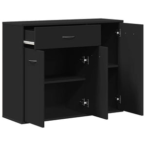 Μπουφές Μαύρος 88 x 30 x 70 εκ. από Επεξ. Ξύλο - Pakobazaar