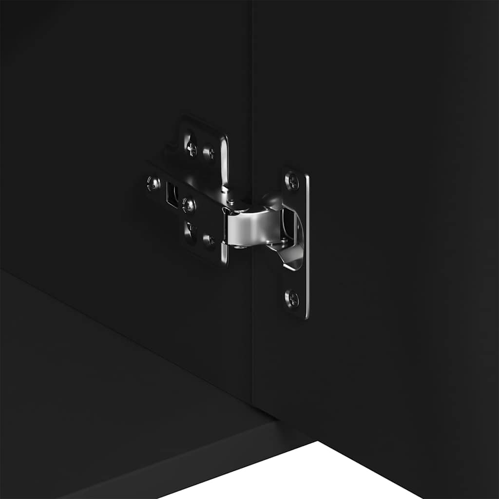 Μπουφές Μαύρος 88 x 30 x 70 εκ. από Επεξ. Ξύλο - Pakobazaar