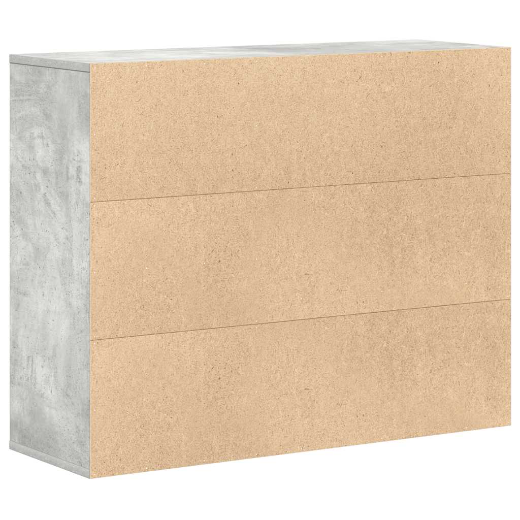 Μπουφές Γκρι του Σκυροδέματος 88 x 30 x 70 εκ. από Επεξ. Ξύλο - Pakobazaar
