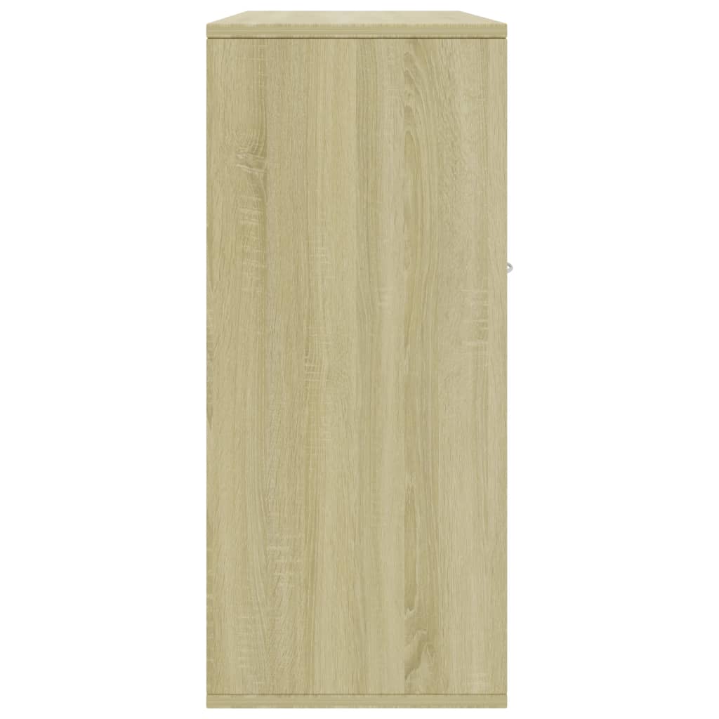 Μπουφές Λευκό / Sonoma Δρυς 88 x 30 x 70 εκ. από Επεξ. Ξύλο