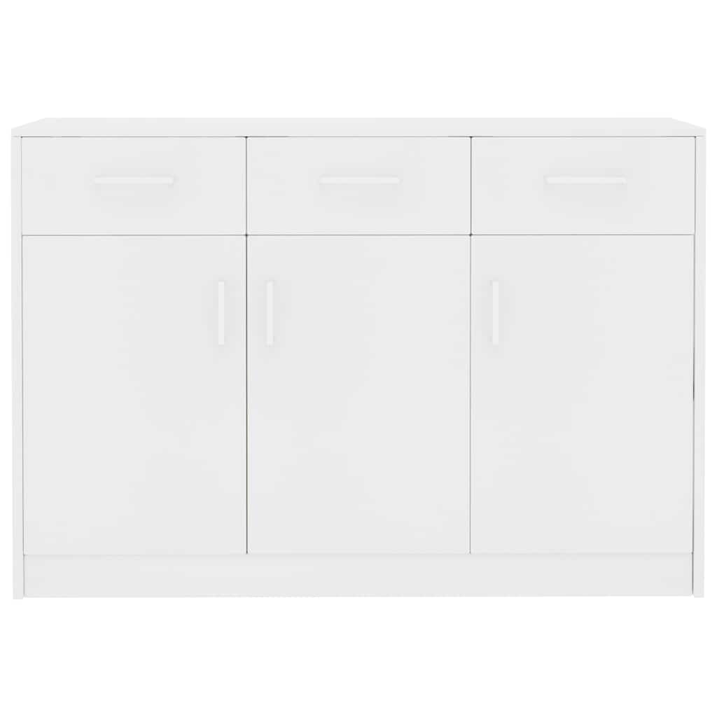Μπουφές Λευκός 110 x 30 x 75 εκ. από Επεξ. Ξύλο