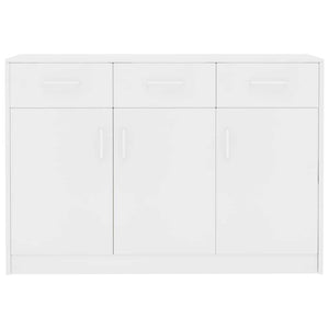 Μπουφές Λευκός 110 x 30 x 75 εκ. από Επεξ. Ξύλο
