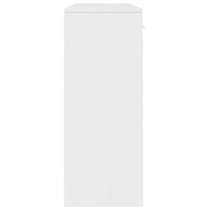 Μπουφές Λευκός 110 x 30 x 75 εκ. από Επεξ. Ξύλο