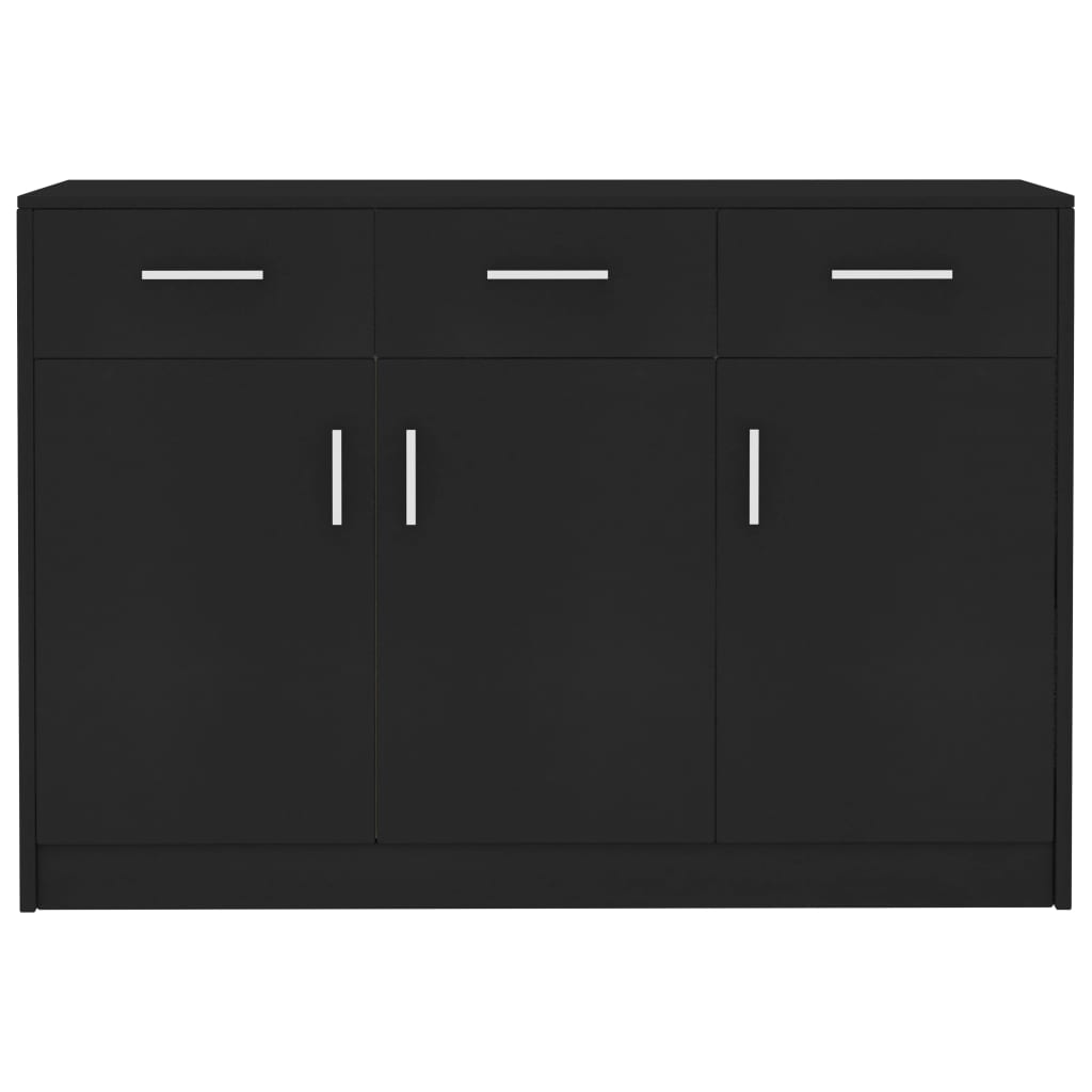 Μπουφές Μαύρος 110 x 30 x 75 εκ. από Μοριοσανίδα - Pakobazaar