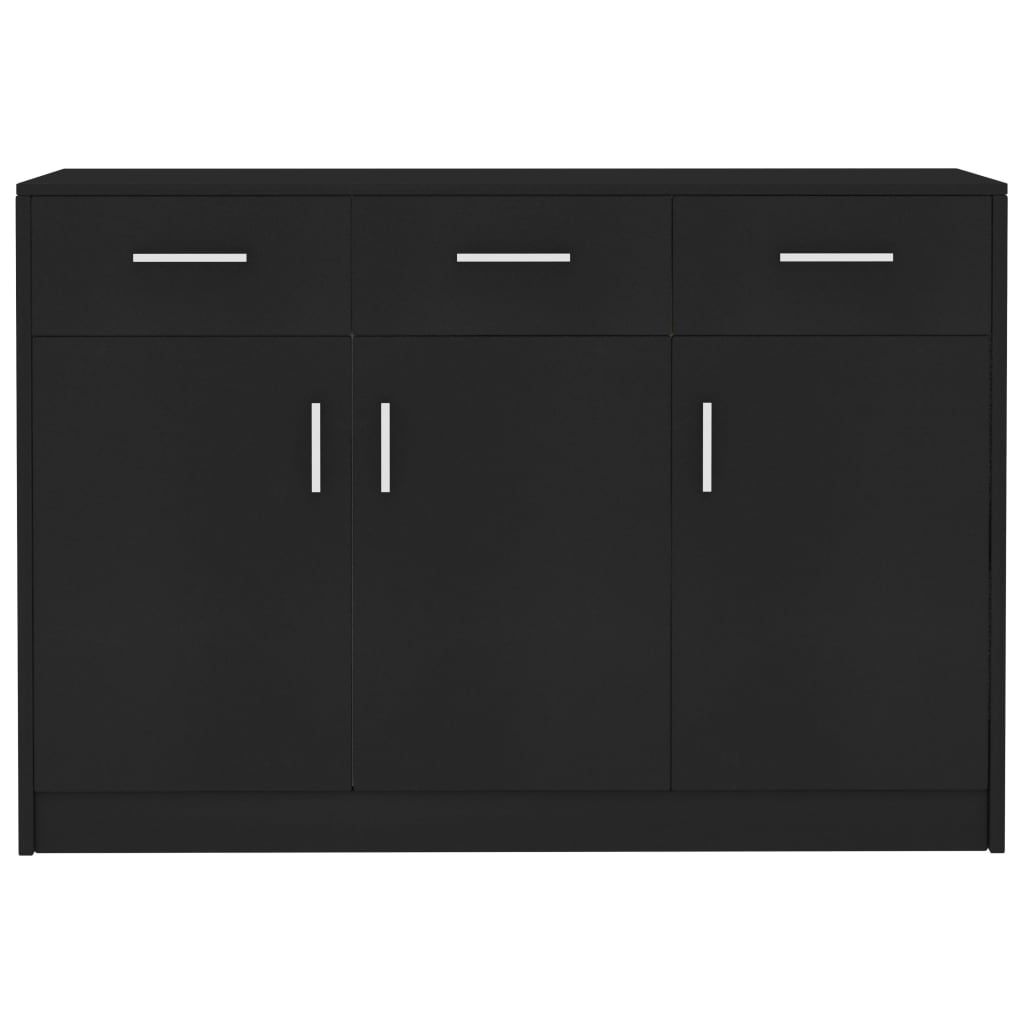 Μπουφές Μαύρος 110 x 30 x 75 εκ. από Μοριοσανίδα - Pakobazaar