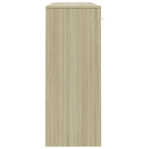 Μπουφές Λευκό / Sonoma Δρυς 110 x 30 x 75 εκ. από Μοριοσανίδα