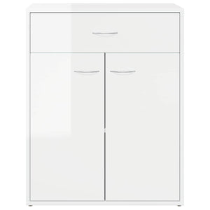 Ντουλάπι Γυαλιστερό Λευκό 60 x 30 x 75 εκ. από Επεξ. Ξύλο