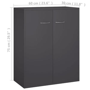 Ντουλάπι Γκρι 60 x 30 x 75 εκ. από Επεξ. Ξύλο