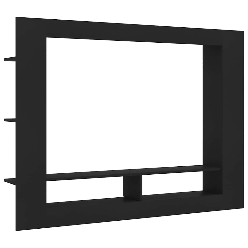 Έπιπλο Τηλεόρασης Μαύρο 152x22x113 εκ. από Επεξεργασμένο Ξύλο