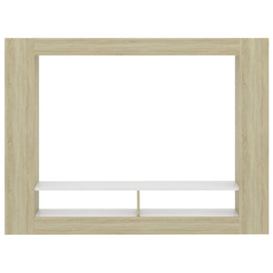 Έπιπλο Τηλεόρασης Λευκό/Sonoma Δρυς 152x22x113 εκ. Επεξ. Ξύλο