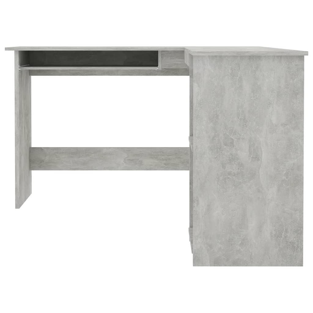 Γραφείο Γωνιακό Γκρι Σκυροδέματος 120x140x75 εκ. Επεξ. Ξύλο