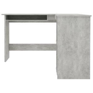 Γραφείο Γωνιακό Γκρι Σκυροδέματος 120x140x75 εκ. Επεξ. Ξύλο