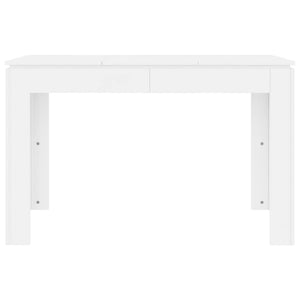 Τραπεζαρία Λευκή 120 x 60 x 76 εκ. από Επεξ. Ξύλο