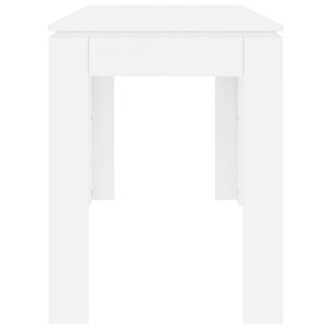 Τραπεζαρία Λευκή 120 x 60 x 76 εκ. από Επεξ. Ξύλο