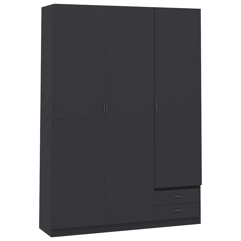 Ντουλάπα Τρίφυλλη Γκρι 120 x 50 x 180 εκ. από Μοριοσανίδα - Pakobazaar