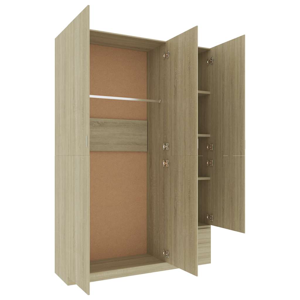 Ντουλάπα Τρίφυλλη Sonoma Δρυς 120x50x180 εκ. από Μοριοσανίδα