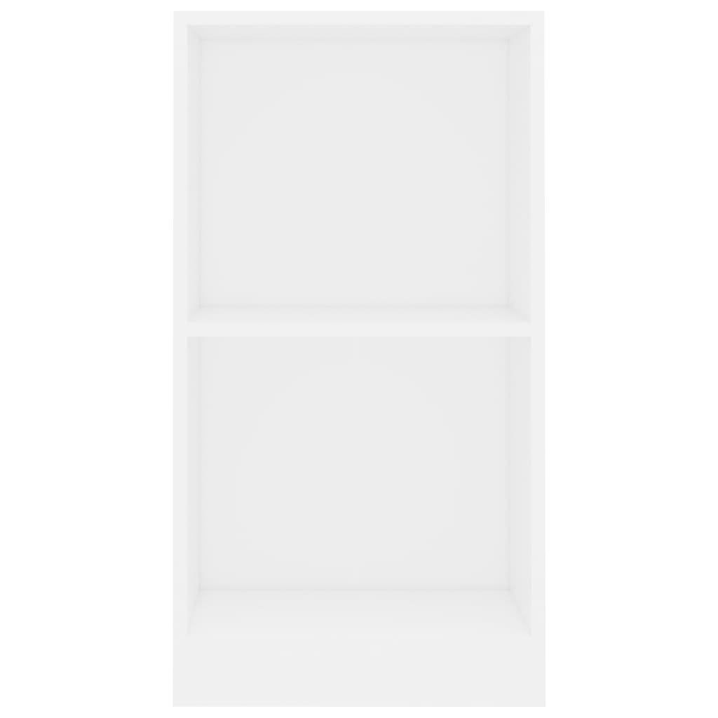 Βιβλιοθήκη Λευκή 40x24x75 εκ. από Επεξ. Ξύλο