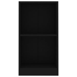 Βιβλιοθήκη Μαύρο 40x24x75 εκ. από Επεξ. Ξύλο - Pakobazaar