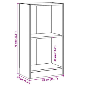 Βιβλιοθήκη Χρώμα Sonoma Δρυς 40 x 24 x 75 εκ. από Μοριοσανίδα