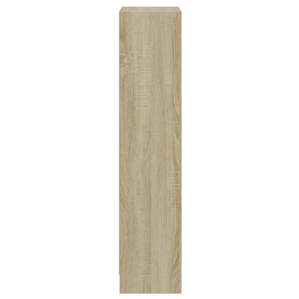 Βιβλιοθήκη με 3 Ράφια Λευκό/Sonoma 40x24x109 εκ. Επεξεργ. Ξύλο
