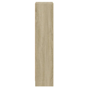 Βιβλιοθήκη με 3 Ράφια Λευκό/Sonoma 40x24x109 εκ. Επεξεργ. Ξύλο