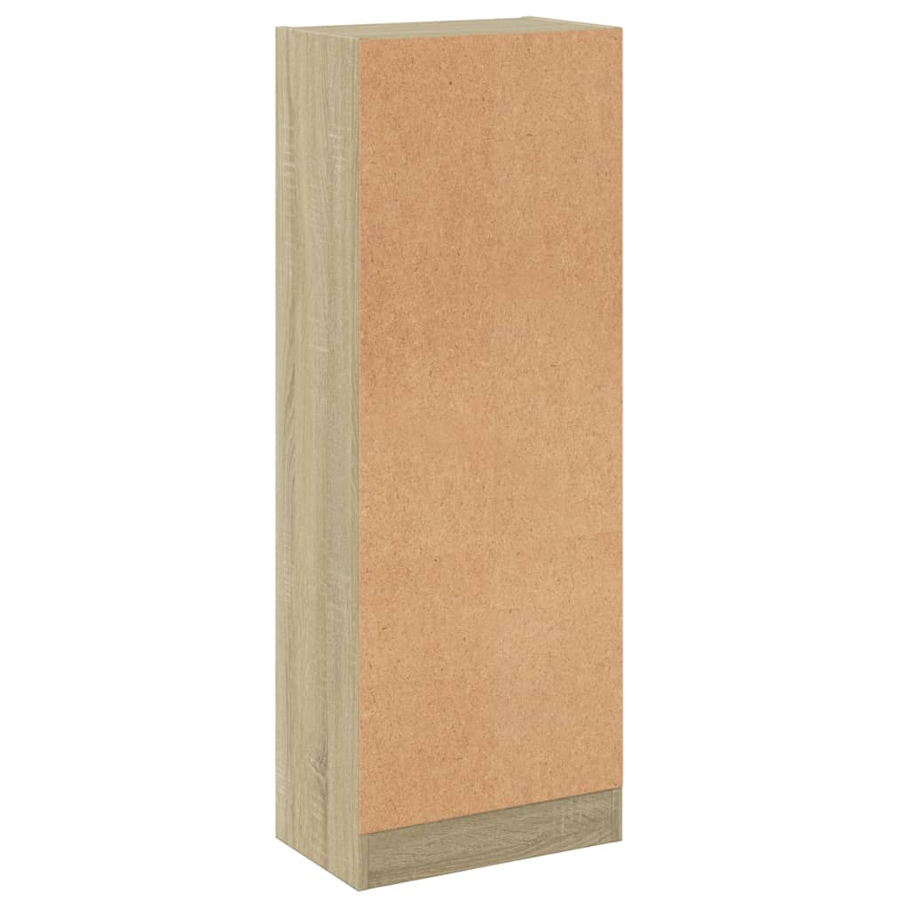 Βιβλιοθήκη με 3 Ράφια Λευκό/Sonoma 40x24x109 εκ. Επεξεργ. Ξύλο