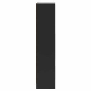 Βιβλιοθήκη με 3 Ράφια Γυαλ. Μαύρο 40x24x109 εκ. Επεξεργ. Ξύλο