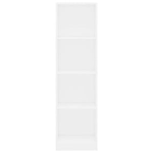Βιβλιοθήκη με 4 Ράφια Λευκή 40 x 24 x 142 εκ. από Επεξ. Ξύλο