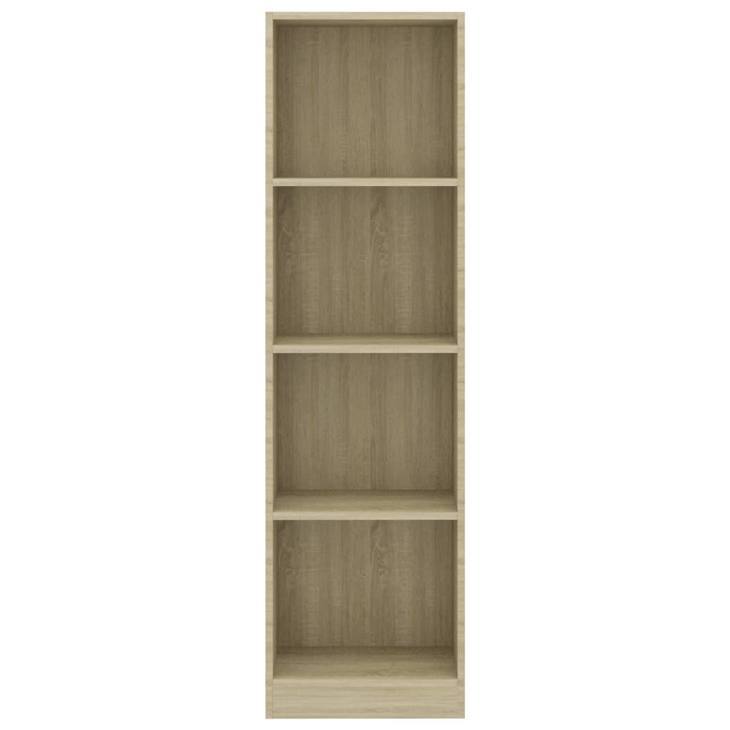 Βιβλιοθήκη με 4 Ράφια Sonoma Δρυς 40x24x142 εκ. Επεξ. Ξύλο