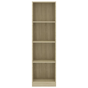 Βιβλιοθήκη με 4 Ράφια Sonoma Δρυς 40x24x142 εκ. Επεξ. Ξύλο