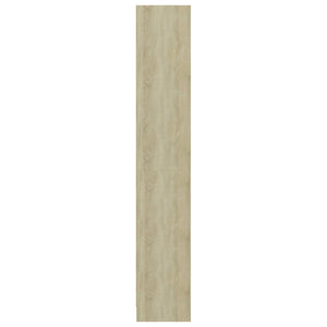 Βιβλιοθήκη με 4 Ράφια Λευκό/Sonoma 40x24x142 εκ. Επεξ. Ξύλο - Pakobazaar