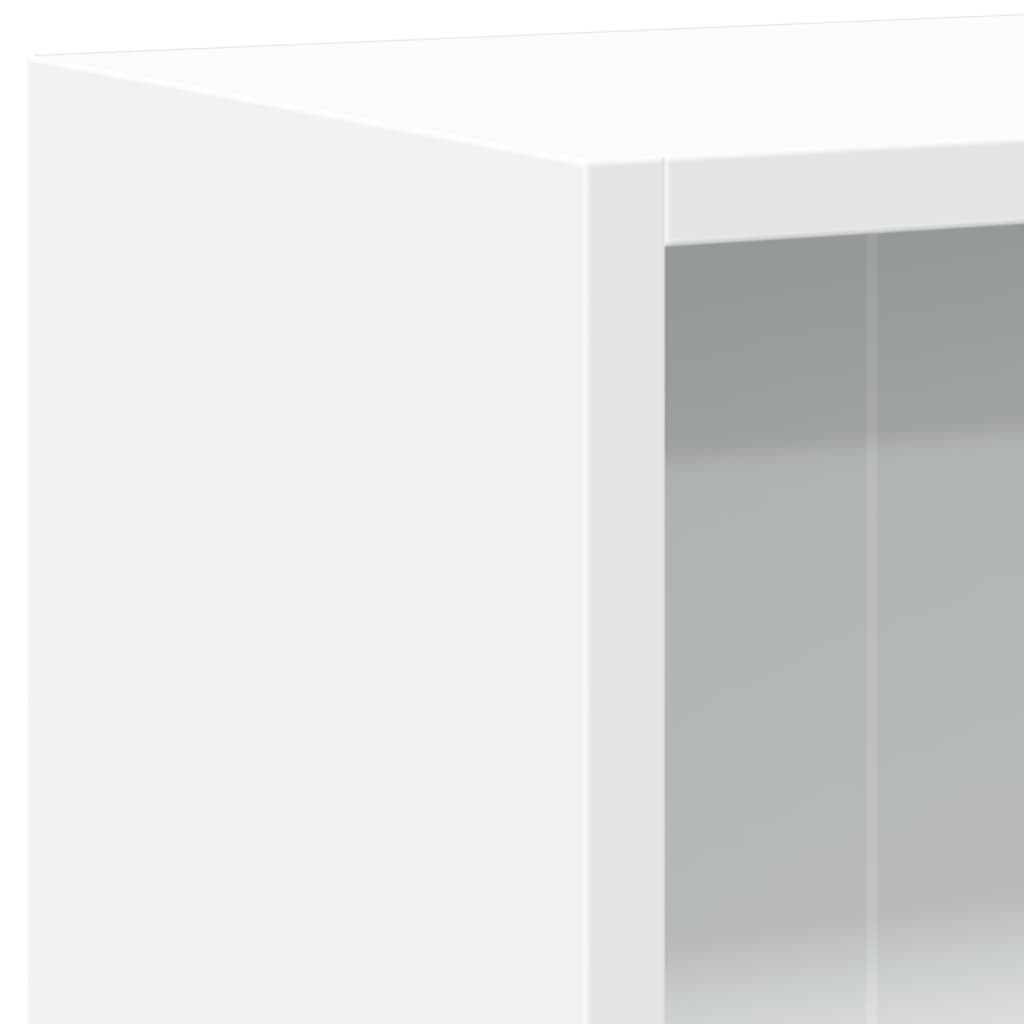 Βιβλιοθήκη Λευκή 60 x 24 x 76 εκ. από Επεξεργασμένο Ξύλο