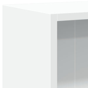 Βιβλιοθήκη Λευκή 60 x 24 x 76 εκ. από Επεξεργασμένο Ξύλο