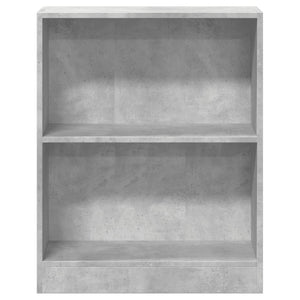 Βιβλιοθήκη Γκρι Σκυροδέματος 60x24x76 εκ. Επεξεργασμένο Ξύλο - Pakobazaar