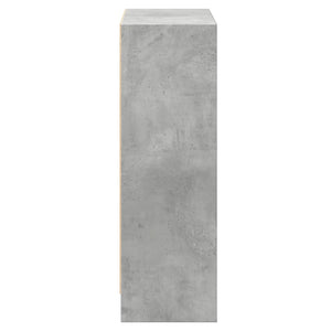 Βιβλιοθήκη Γκρι Σκυροδέματος 60x24x76 εκ. Επεξεργασμένο Ξύλο - Pakobazaar