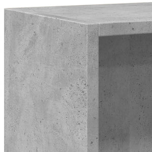 Βιβλιοθήκη Γκρι Σκυροδέματος 60x24x76 εκ. Επεξεργασμένο Ξύλο - Pakobazaar